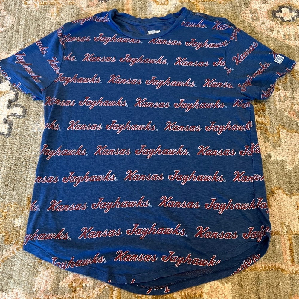 Kansas Jayhawks Women’s Tailgate Shirt‎ Size Large Color Blue